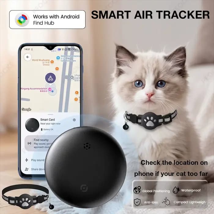 Collier GPS intelligent pour chat
