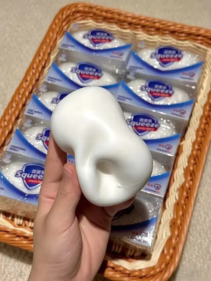 Jouet ASMR Squishy en blocs de construction à texture croustillante, jouet anti-stress à presser pour la décompression et les activités manuelles