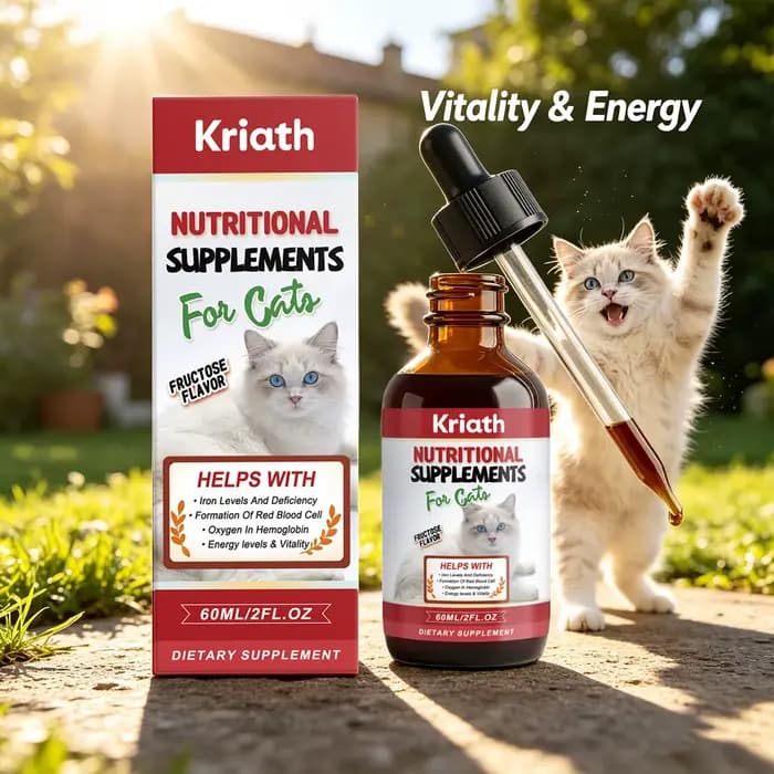 Complément Nutritionnel Liquide Kriath pour Chat : Booste l'Énergie