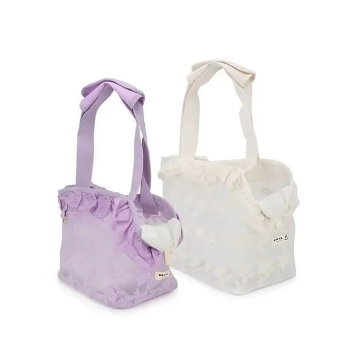 Sac de transport pour chat en maille de dentelle
