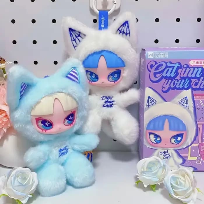 INNS Cat Inn Your Chat Series Boîte aveugle mystère, poupée en peluche en vinyle, figurine d'action, ornement de bureau, jouet de collection, cadeaux d'anniversaire