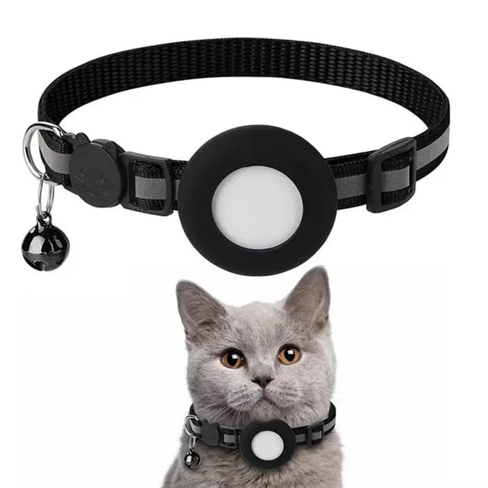 Collier de boîtier d'étiquette d'air pour chats avec étui de protection traqueur Anti-perte positionnement colliers de chien réfléchissants accessoires pour animaux de compagnie