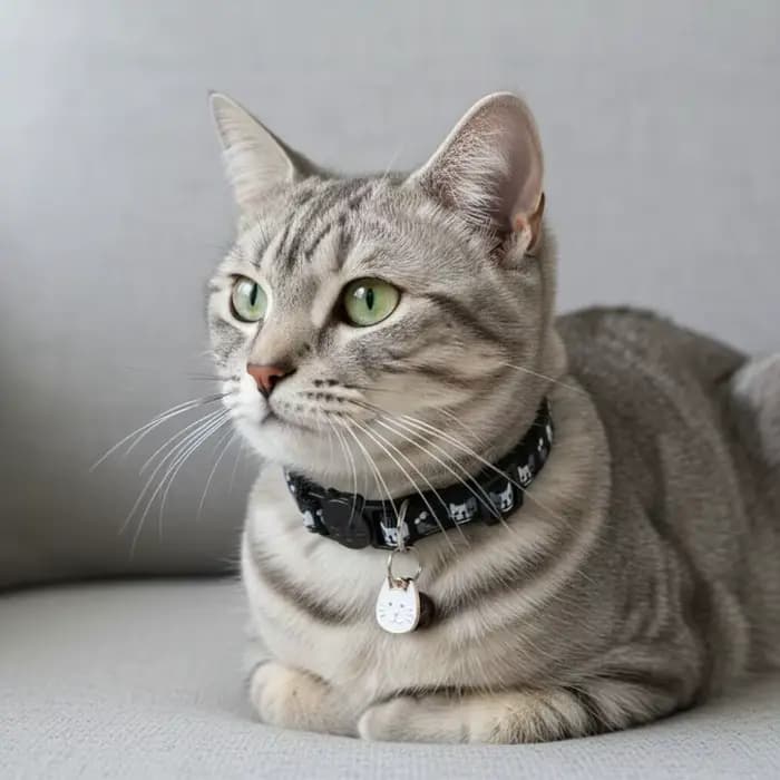 Collier réglable pour chat avec boucle de sécurité à dégagement rapide
