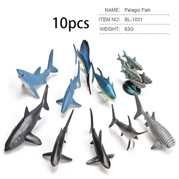 Mini jouets de simulation de la vie marine, 10/12 pièces, modèles réalistes d'animaux marins, requin baleine, dauphin, tortue, jouets pour enfants, cadeau de noël