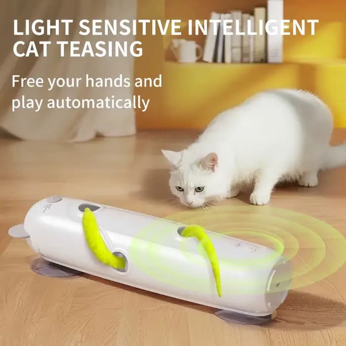 Jouet électrique mobile pour chat Caterpillar