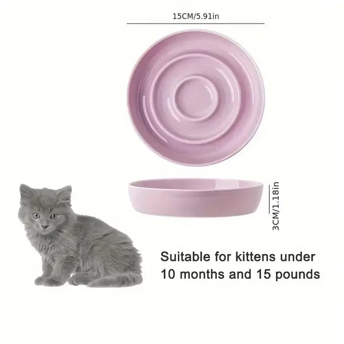 Bol de nourriture lente en céramique pour chat