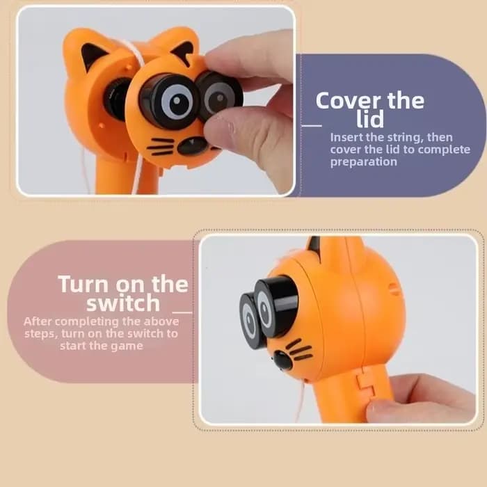 Jouet interactif électrique pour chat, jouet automatique lumineux pour chat, jouet lumineux créatif portable pour chat, jouet d'exercice pour chaton