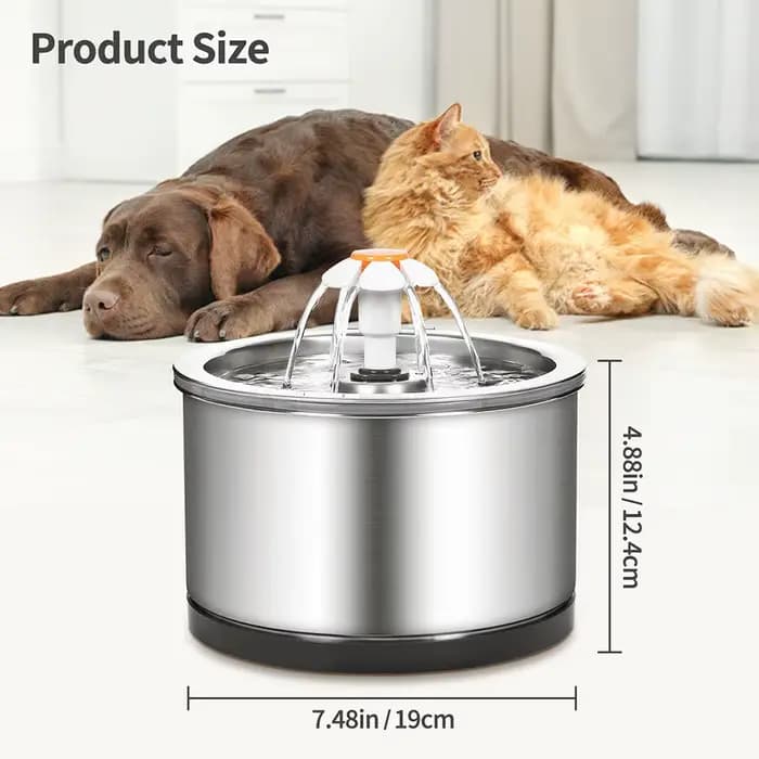 Fontaine pour animaux de compagnie en acier inoxydable 2