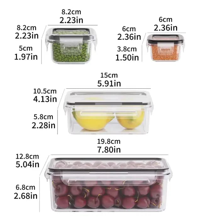 Récipients alimentaires hermétiques sans BPA