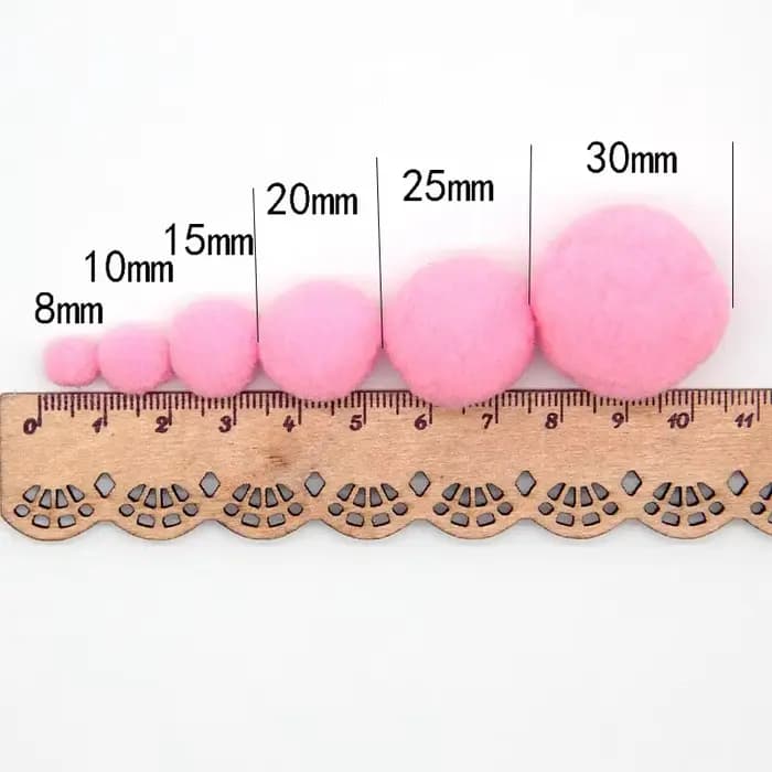 Boules de Pompon 8mm 10mm 15mm 20mm 25mm 30mm