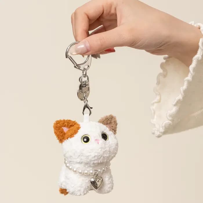 Peluche chat Kawaii de 8 cm, chat noir, chat siamois, chat calico, poupée chat, pendentif chat, porte-clés, jouet en peluche, cadeau d'anniversaire pour enfant