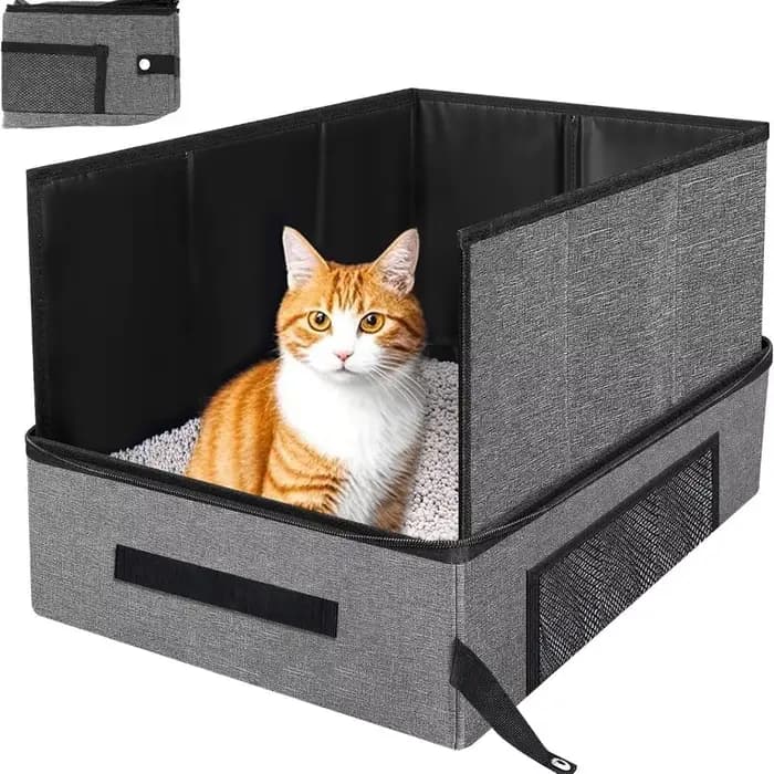 Bac à litière pliable pour chat