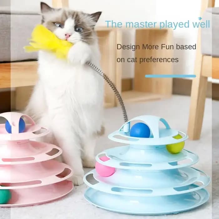 Jouets tournants 4 niveaux pour chats
