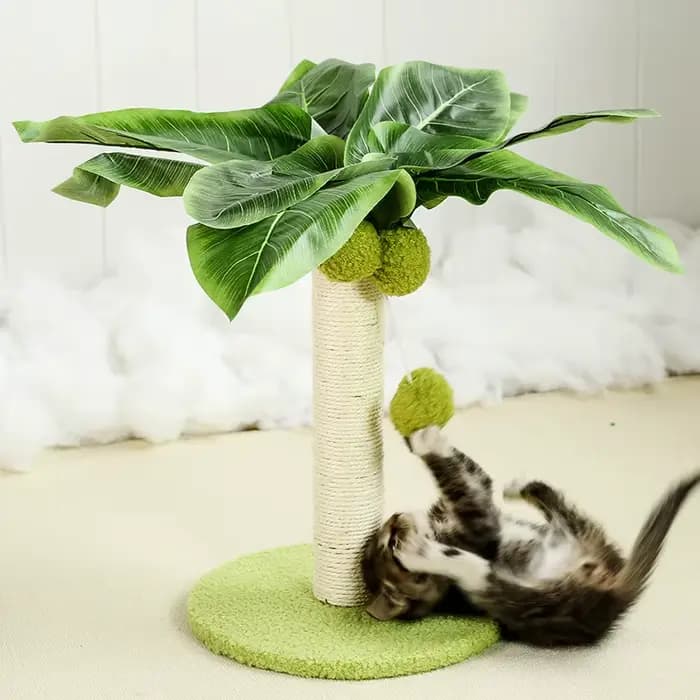 Poteaux à Gratter pour Chat avec Ikling recruté pour Chaton, Palmier Mignon, Corde de Sisal d'Nik, Produits pour Animaux de Compagnie