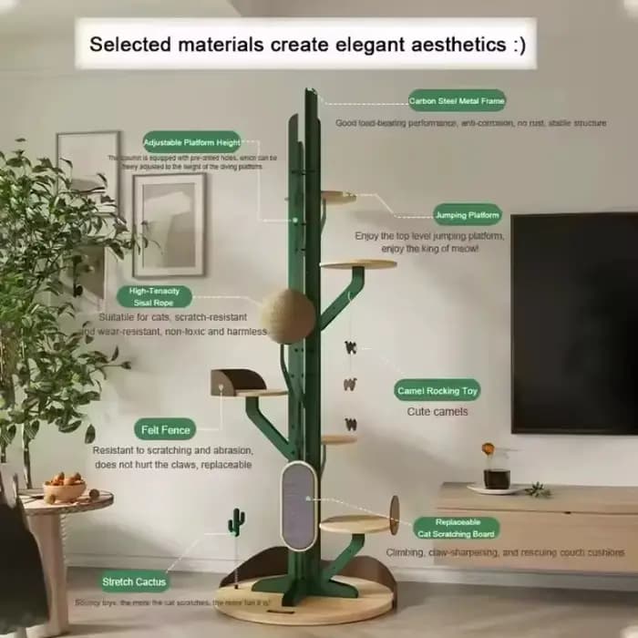 Arbre à chat en forme de cactus