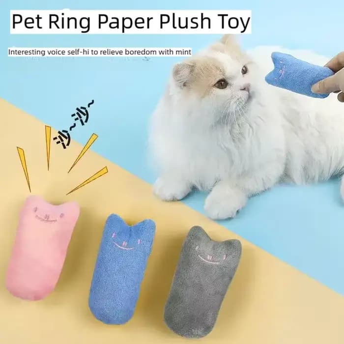 Jouet interactif en peluche à la catnip pour chats