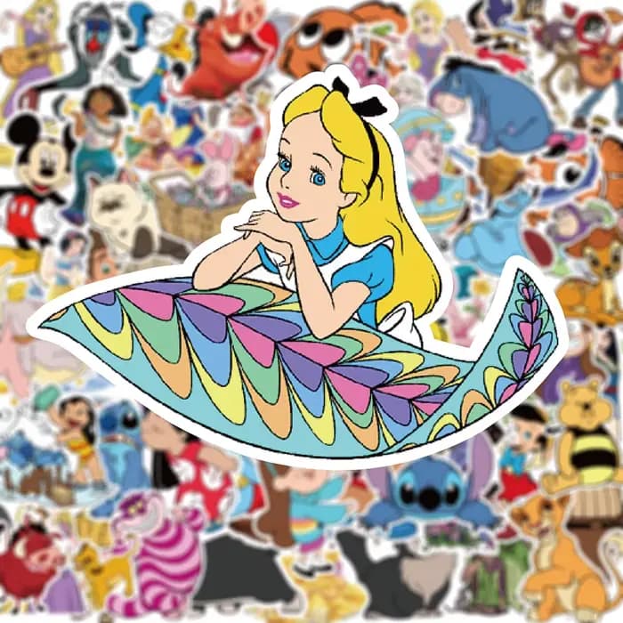 10/30/50/100 PIÈCES Mignon Disney Personnage Mickey Mouse Le Roi Lion Dessin Animé Autocollants Esthétique Ordinateur Portable Voiture Mélange Anime Autocollant Enfant Jouet