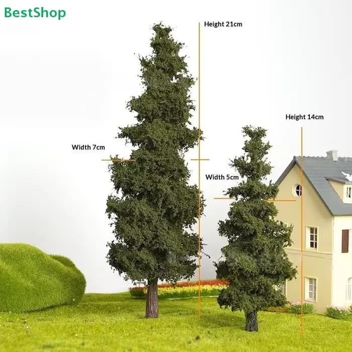 〔R〕Ensemble de piniers miniatures de 14-21 cm : Arbres réalistes pour diorama