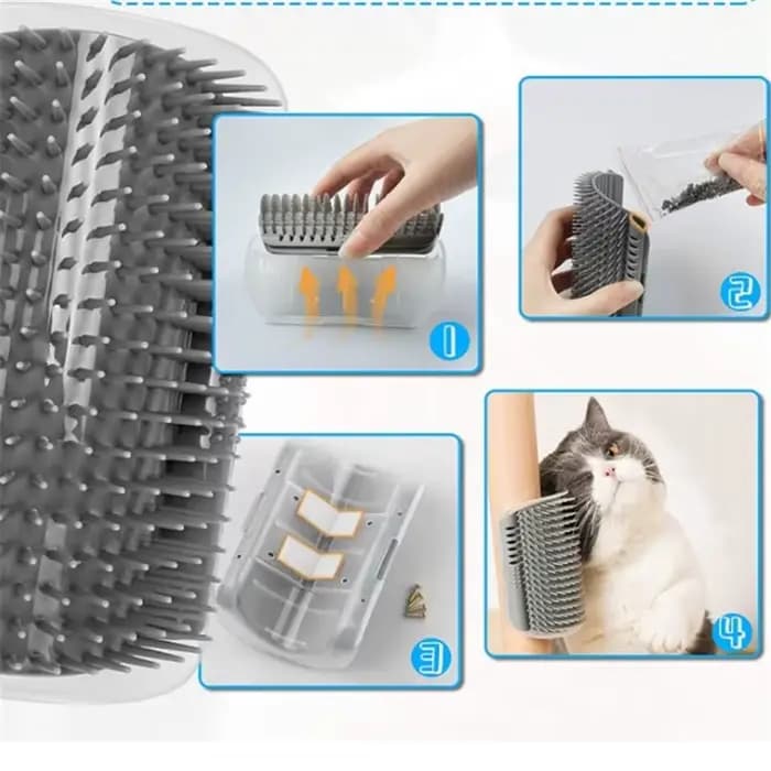 Brosse d'angle massante pour chats