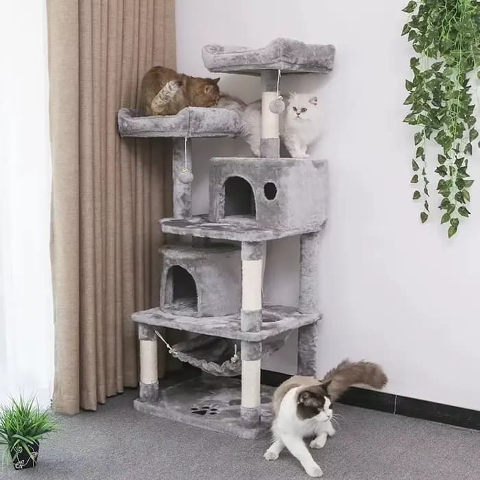 Grands arbres à chat, arbres à chat en flanelle