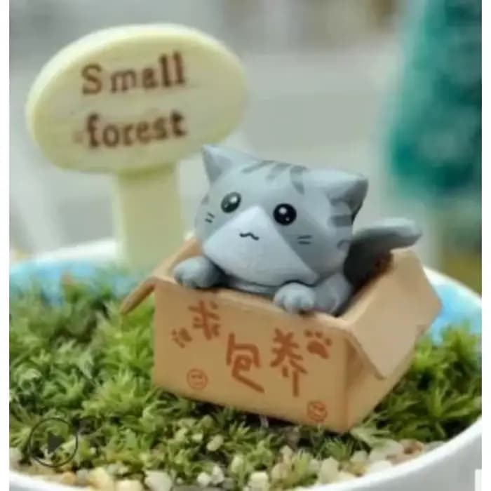 Kawaii Mini chat ornement jardin chaton Statue cadeau pour enfants bébé chambre décoration jouet Figurines