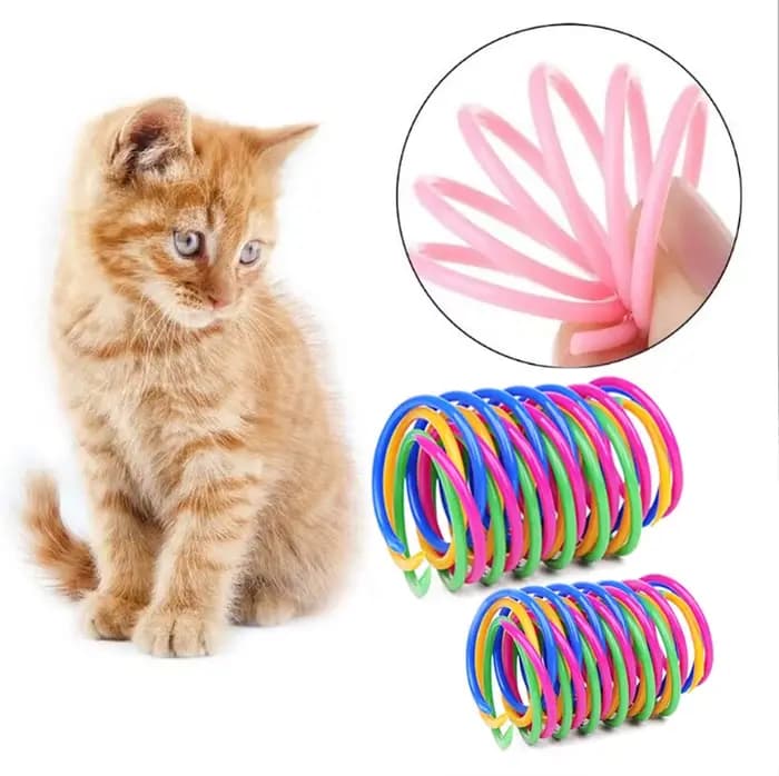 Bobine de chaton ressorts en spirale jouets pour chat jauge interactive jouet de printemps