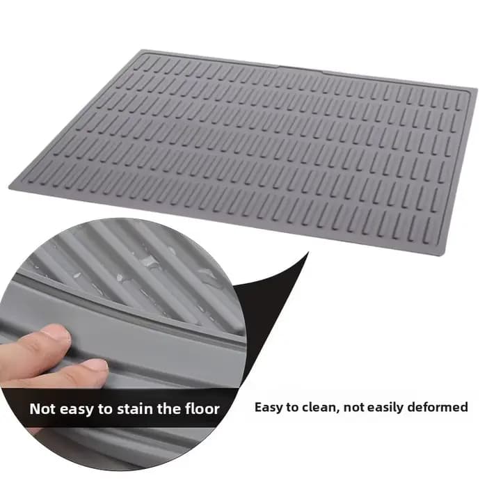 Tapis en silicone pour litière de chat, tapis antidérapant et imperméable pour animaux de compagnie, tapis en silicone résistant à l'usure et aux rayures, tapis filtrant pour sable