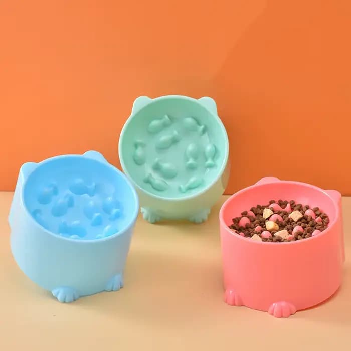 Bol pour animaux de compagnie chats et chiens sains étouffement et bols à alimentation lente pieds hauts protection du
