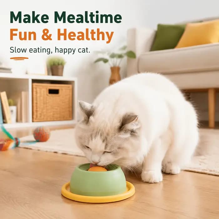 Bol pour chat anti-éclaboussures de grande capacité ! Fabriqué en matériau de qualité alimentaire avec une base robuste