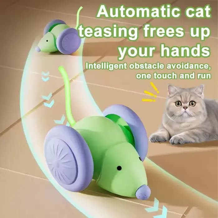 Jouet pour chat électrique interactif en forme de souris