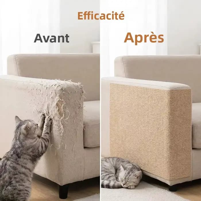 Tapis à gratter pour chat, auto-adhésif, découpable, tapis anti-griffures, protection de meubles, convient aux canapés, aux murs, aux portes