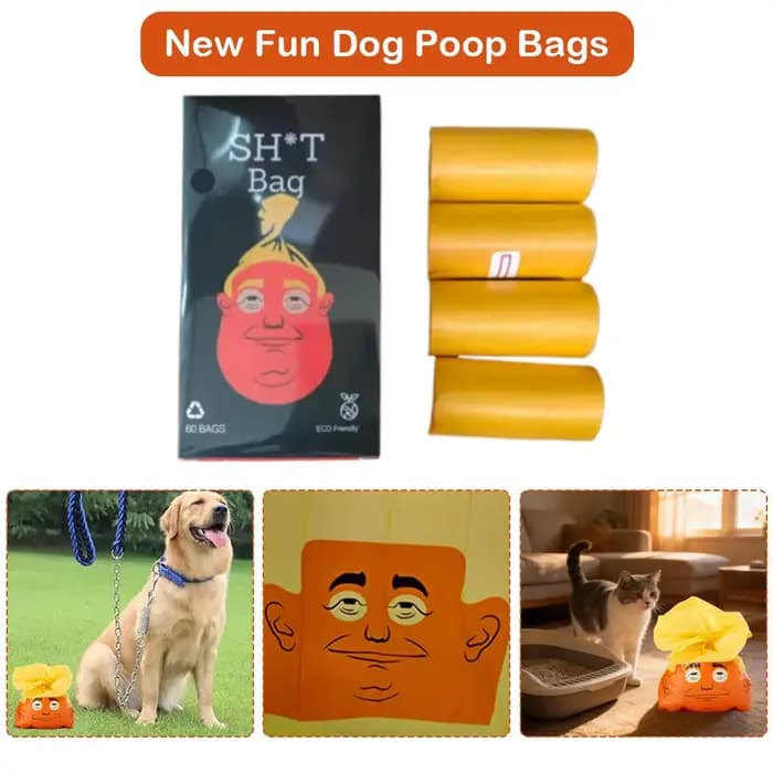 60 sachets pour excréments de chien - Design amusant et tendance