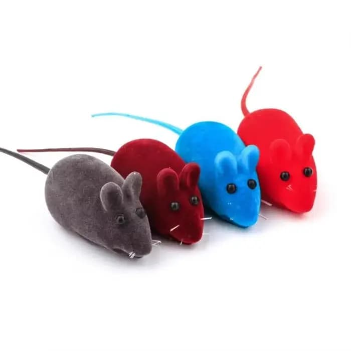Jouet interactif pour chat en forme de souris avec son couineur