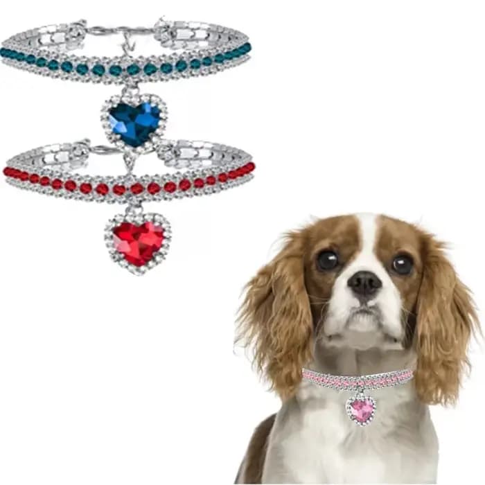 Collier pendentif en cristal pour animal de compagnie