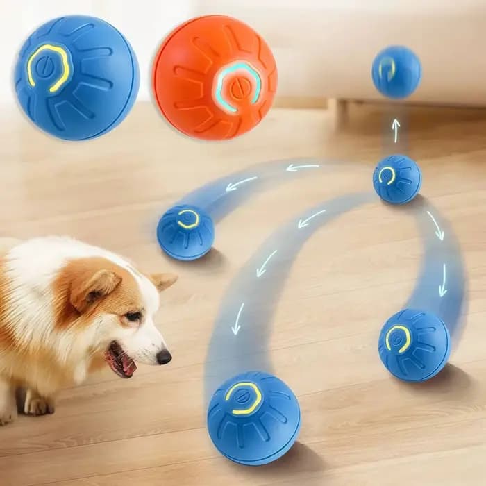 Balle de jeu intelligente pour chien, jouet électronique interactif pour animaux de compagnie, balle mobile USB, mouvement automatique, saut et rebond