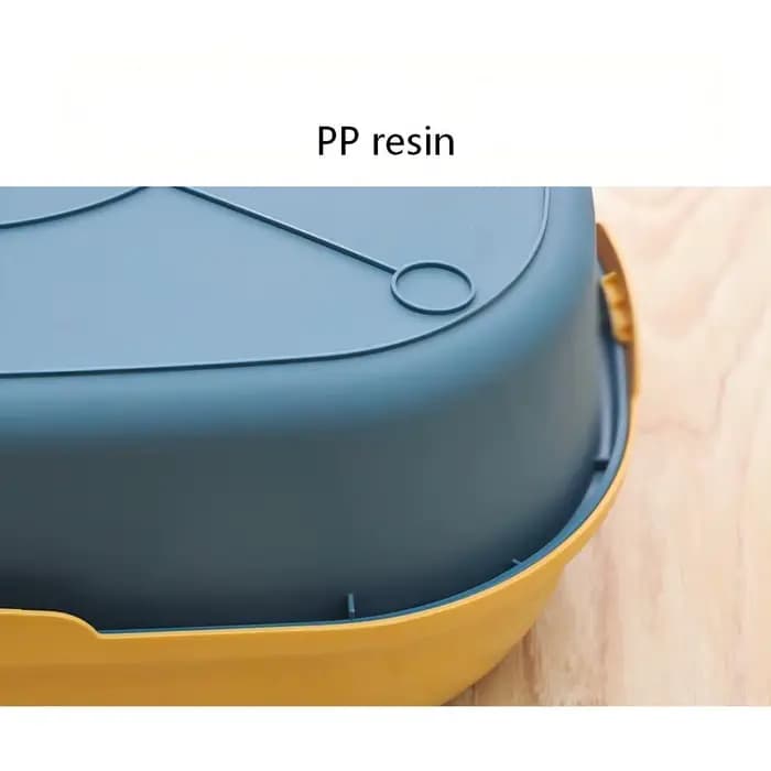 Petite litière semi-fermée pour chat, bac à litière anti-déversement pour chat domestique, bac à déchets pour chaton d'intérieur, fournitures sanitaires pour animaux de compagnie
