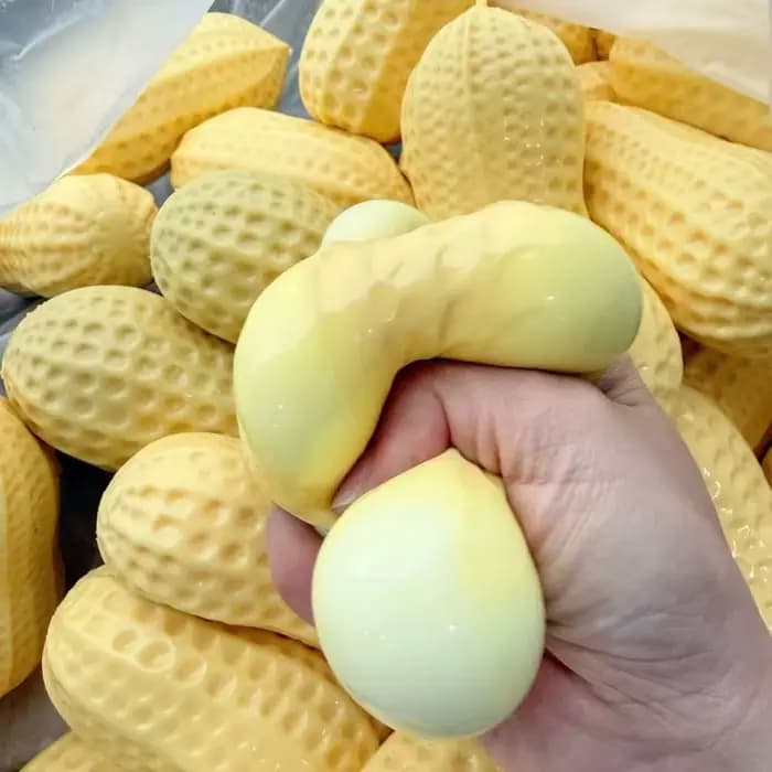 Jouet Squishy Cacahuète à Rebond Lent, Anti-Stress, Sensoriel, Décompression, Cadeau pour Adultes - Meilleure Vente