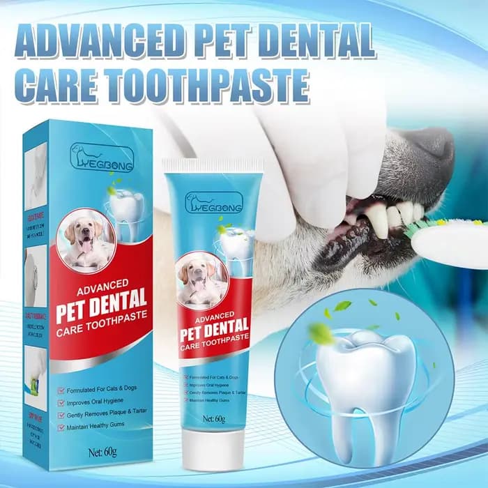 60g Dentifrice Comestible Avancé pour Animaux de Compagnie : Élimine la Plaque et le Tartre