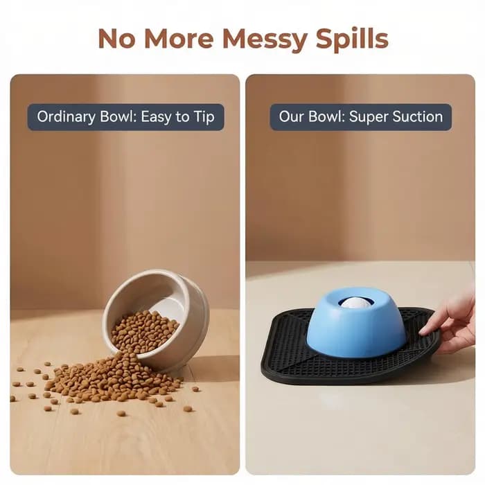 Bols anti-glouton pour chiens et tapis à lécher - antidérapants, adaptés aux friandises liquides et épaisses, conviennent aux chiens et chats de grande, moyenne et petite taille.