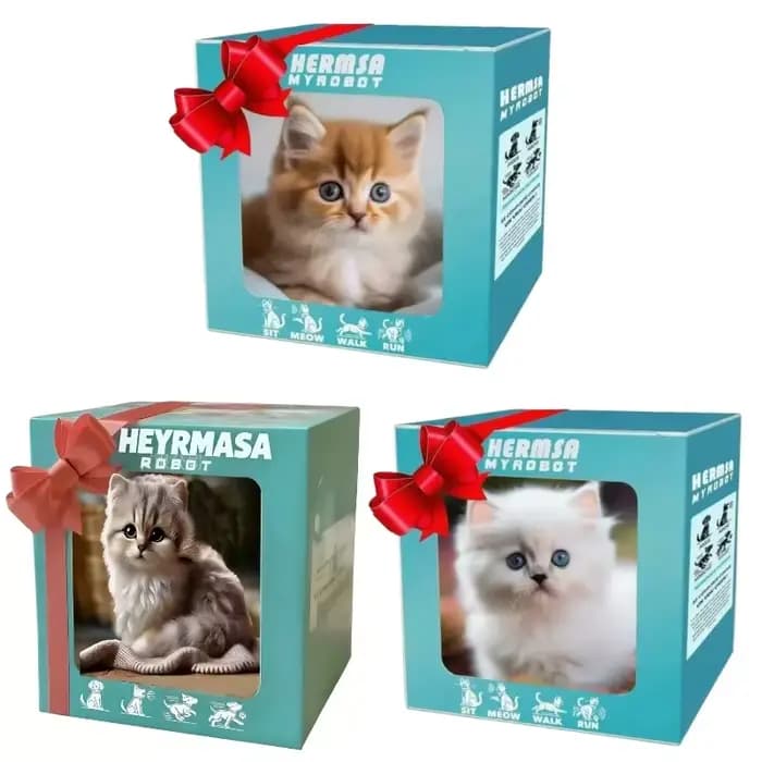 Jouet de chat électrique intelligent en peluche, réaliste, qui marche et ronronne, animal en peluche mignon et interactif, poupée pour enfants, cadeau d'anniversaire pour garçons et filles