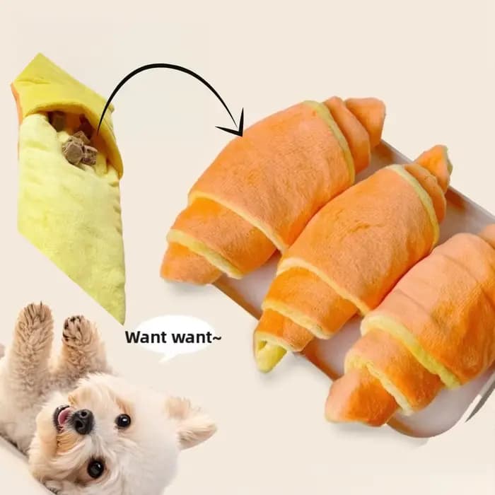 1 pièce Jouet olfactif pour chiens en forme de croissant