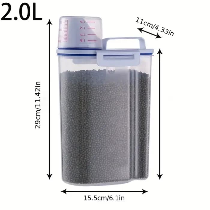 Seau de nourriture pour chien et chat de 2kg