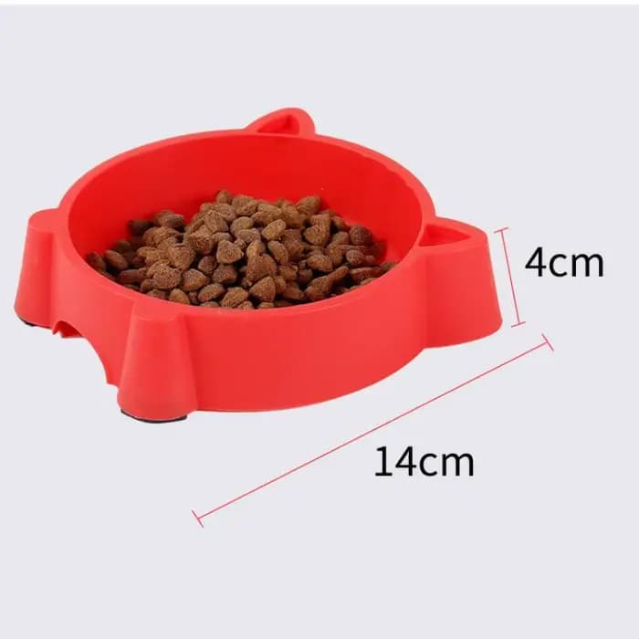 Bol pour animaux de compagnie avec design oreilles de chat mignonnes - Distributeur de nourriture et d'eau en plastique