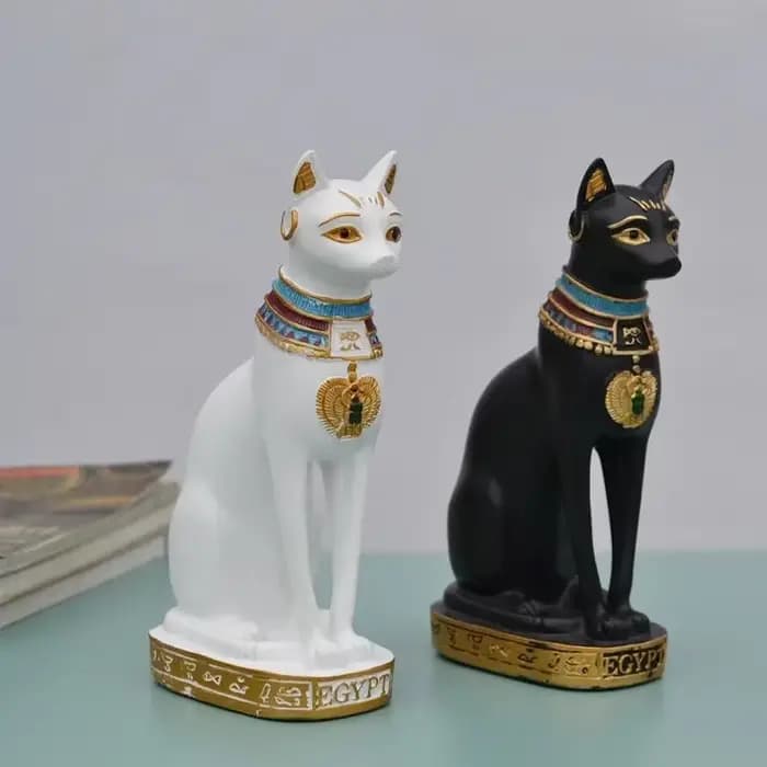 Ornement de statue de déesse de chat égyptien vintage