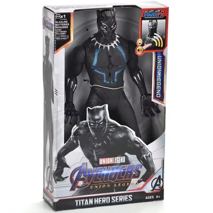 30 cm Avengers jouet Thanos Hulk Spiderman Iron Man Captain America Thor panthère noire avec son et lumière Action jouets de noël