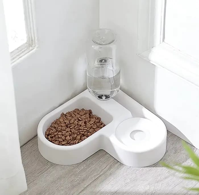 Bol double pour chien et chat - Ensemble de bols pour animaux de compagnie et pour la nourriture