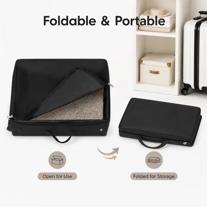 Litière pour chat portable