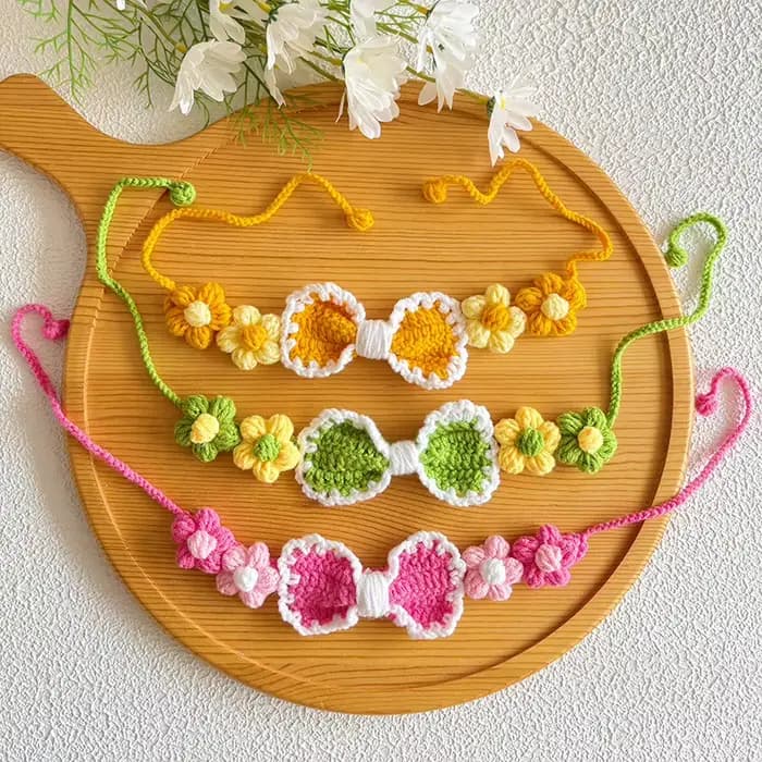 Collier tissé fait main pour animaux de compagnie