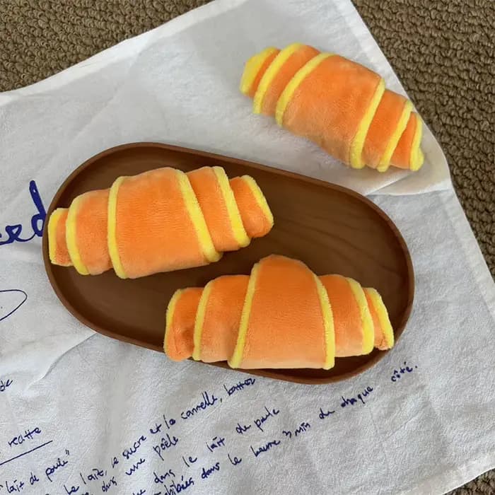 Jouet pour chien en forme de croissant souple