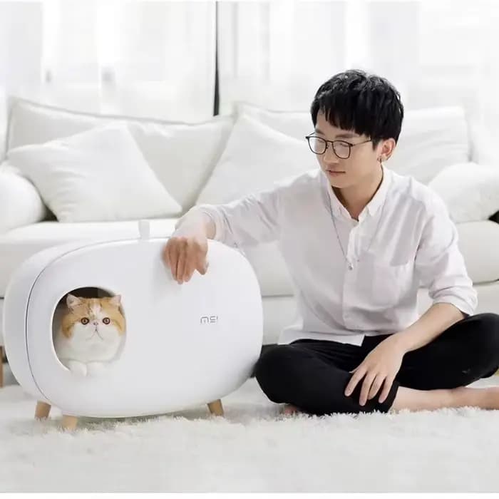 Bac à litière fermé pour chat
